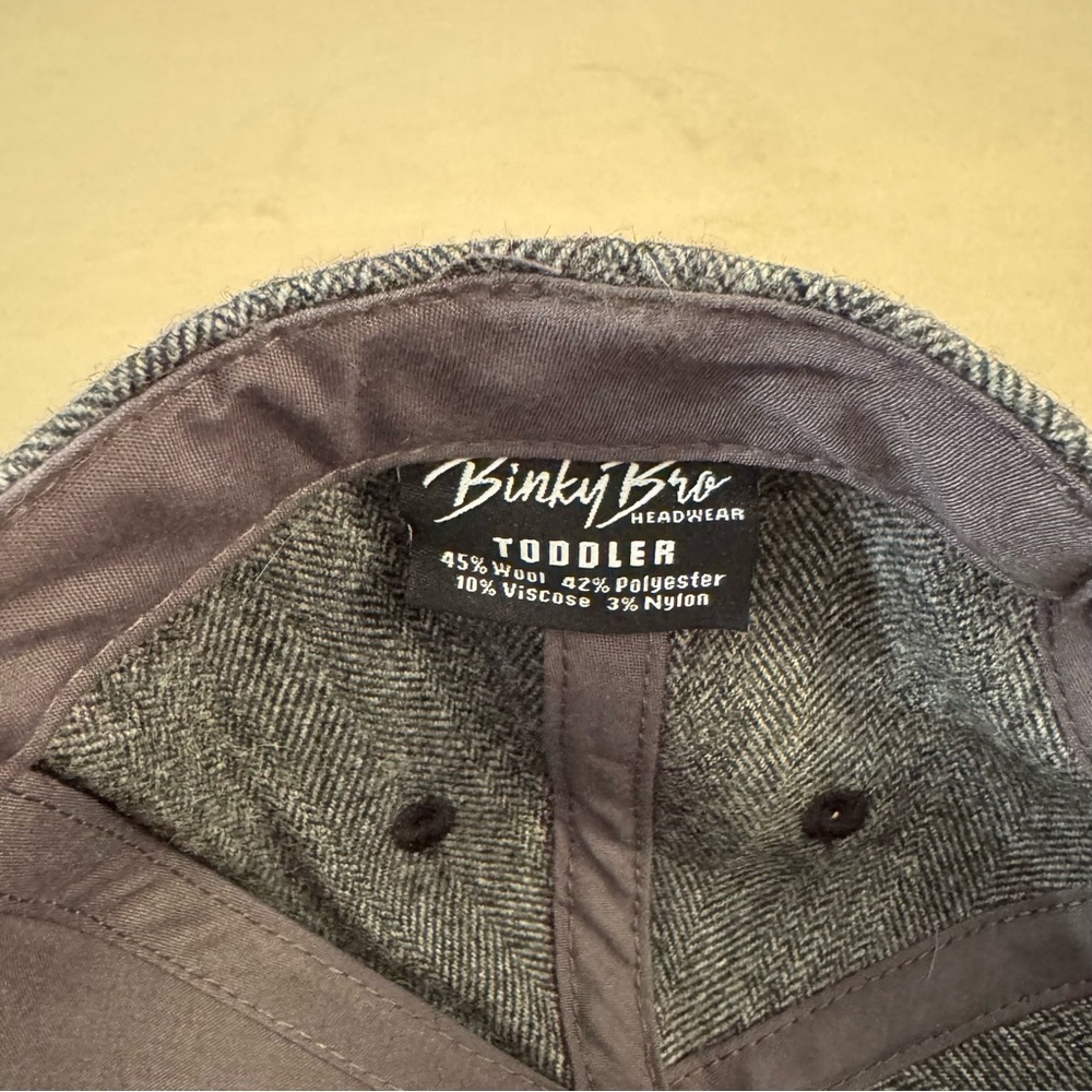 NWOT Binky Bro Gray Bonzai Herringbone Snapback - Picture 3 of 3